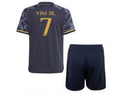 Real Madrid Vinicius Junior #7 Replika Babytøj Udebanesæt Børn 2023-24 Kortærmet (+ Korte bukser)